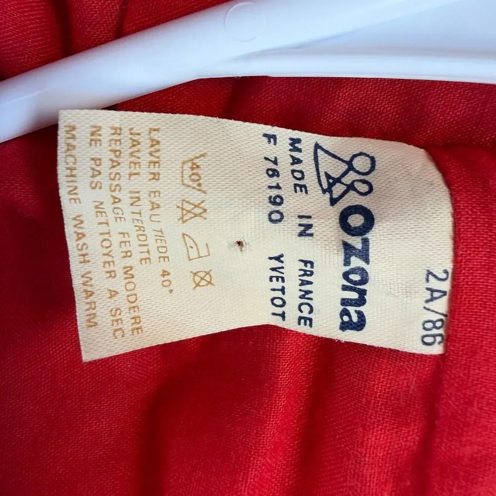 Vintage Ozona Kids Snowsuit 2T 86 France Colorblock Red Blue Yellow